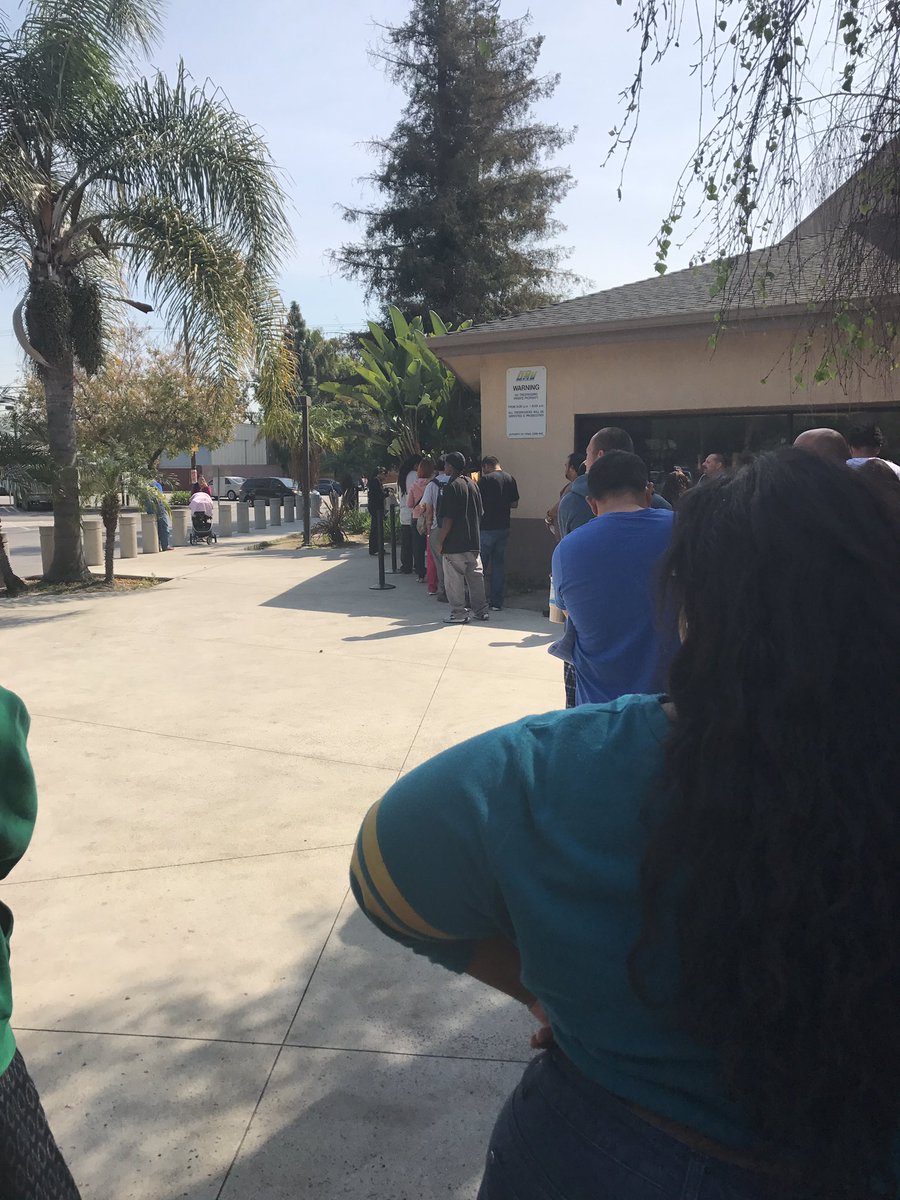 anotherwinn's tweet image. Standing in line for my sons first #cadmv experience. Already 45 minutes past our appt time  #welcometodmv #cadmvfail
