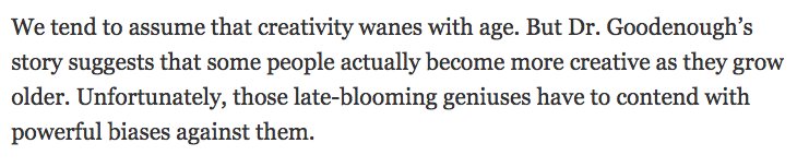Nuverz's tweet photo. Be a Genius. Think like a 94 year old. #ageism https://t.co/NFM0L7x1U7 https://t.co/0oK3FDSZwx