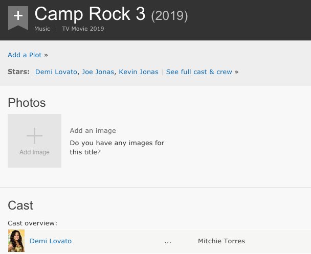 LovaticNice's tweet photo. The online reports that Camp Rock 3 returns🙊 https://t.co/rTivZMqSkk