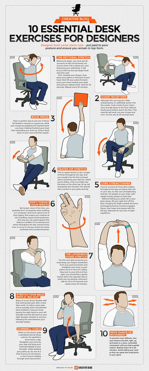 DesignMethod34's tweet image. Need a break? Try these #deskexcersises for #designers creativebloq.com/design/desk-ex…
