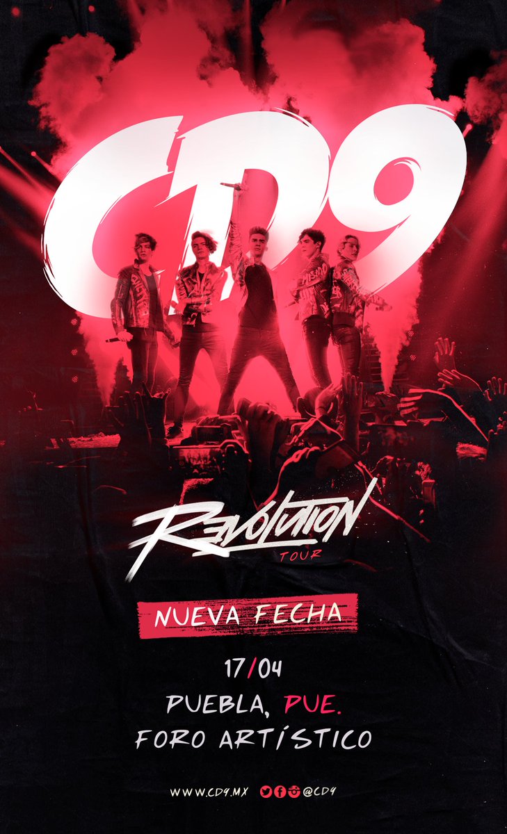 ¡Puebla, nuestro #REVOLUTIONTOUR llega a la @FeriaPuebla este 17/04 en el Foro Artístico!
