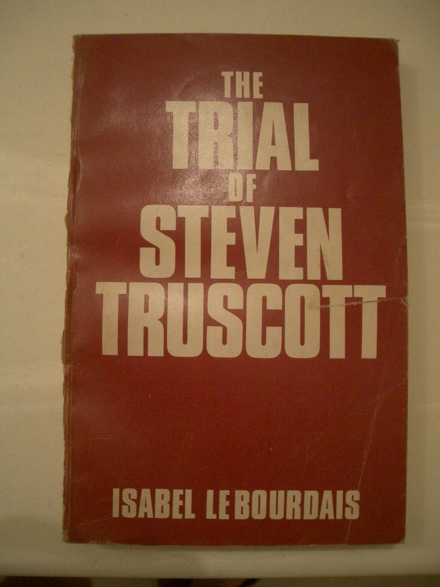 byJamesPiper's tweet photo. The Trial of Stephen Truscott by Isabel Lebourdais. This book helped to set Truscott free for a murder he didn't committ. #justice #canada https://t.co/O4Q6I1J9TB