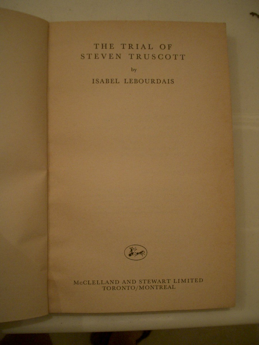 byJamesPiper's tweet photo. The Trial of Stephen Truscott by Isabel Lebourdais. This book helped to set Truscott free for a murder he didn't committ. #justice #canada https://t.co/O4Q6I1J9TB