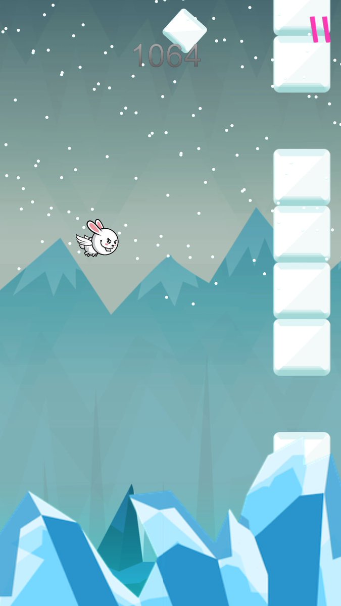 KellenGamesG's tweet photo. #FlappyRabbit #Arcade #GameApp The ice cubes aren't harmful but don't get swooshed #KellenGames #indiegames DL https://t.co/fS64F99PaF https://t.co/CqIosSznG4