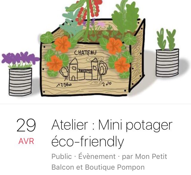 29 avril atelier mini-potager avec la <a href="/BoutiquePompon/">Tesla Stock Giveaway</a> à #montreuil #ssd93 #grandparis facebook.com/events/2648330…
