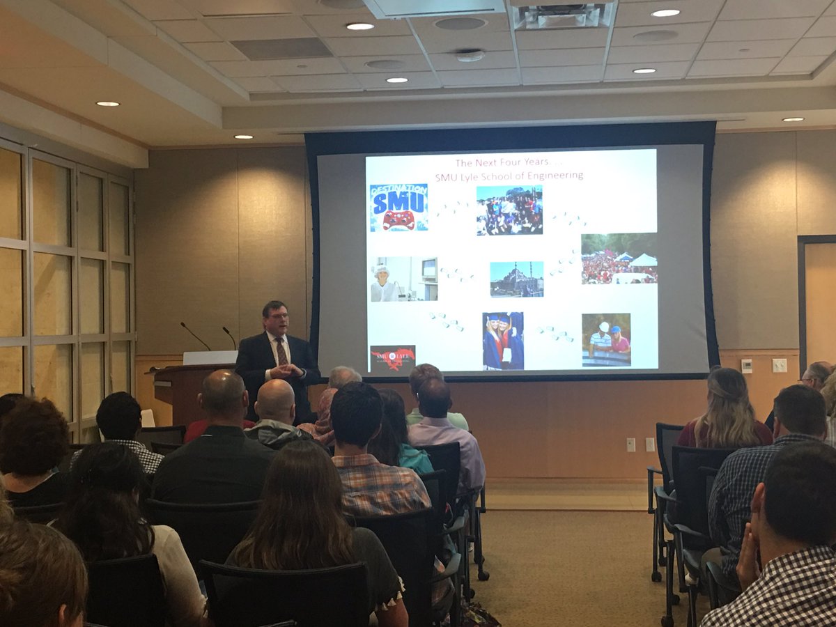 lyleengineering's tweet photo. Associate Dean Dr. Duncan MacFarlane talking to prospective students about academic life &amp; research @SMU @SMUAdmission #ChooseLyle #SMUBound https://t.co/STb6Htglh7
