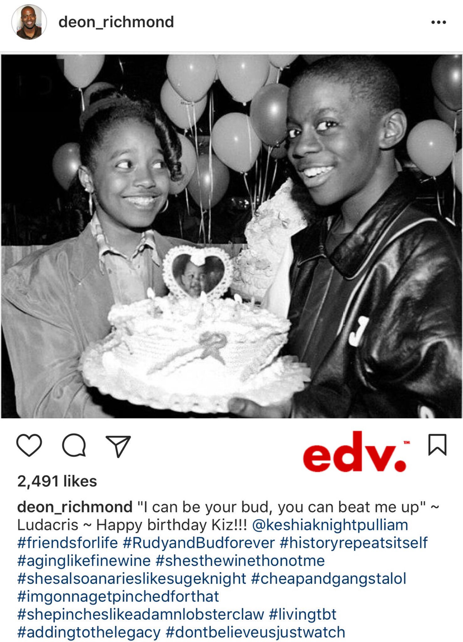 . aka Kenny from The Cosby Show, wishes Keshia Knight Pulliam a happy birthday. 