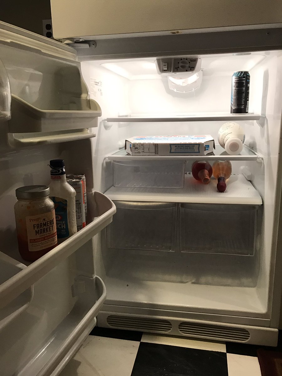 zakbrennan_'s tweet photo. You can take Zak out of college but you can't take the college out of Zak #FridgeGame https://t.co/b5v9mewTrV