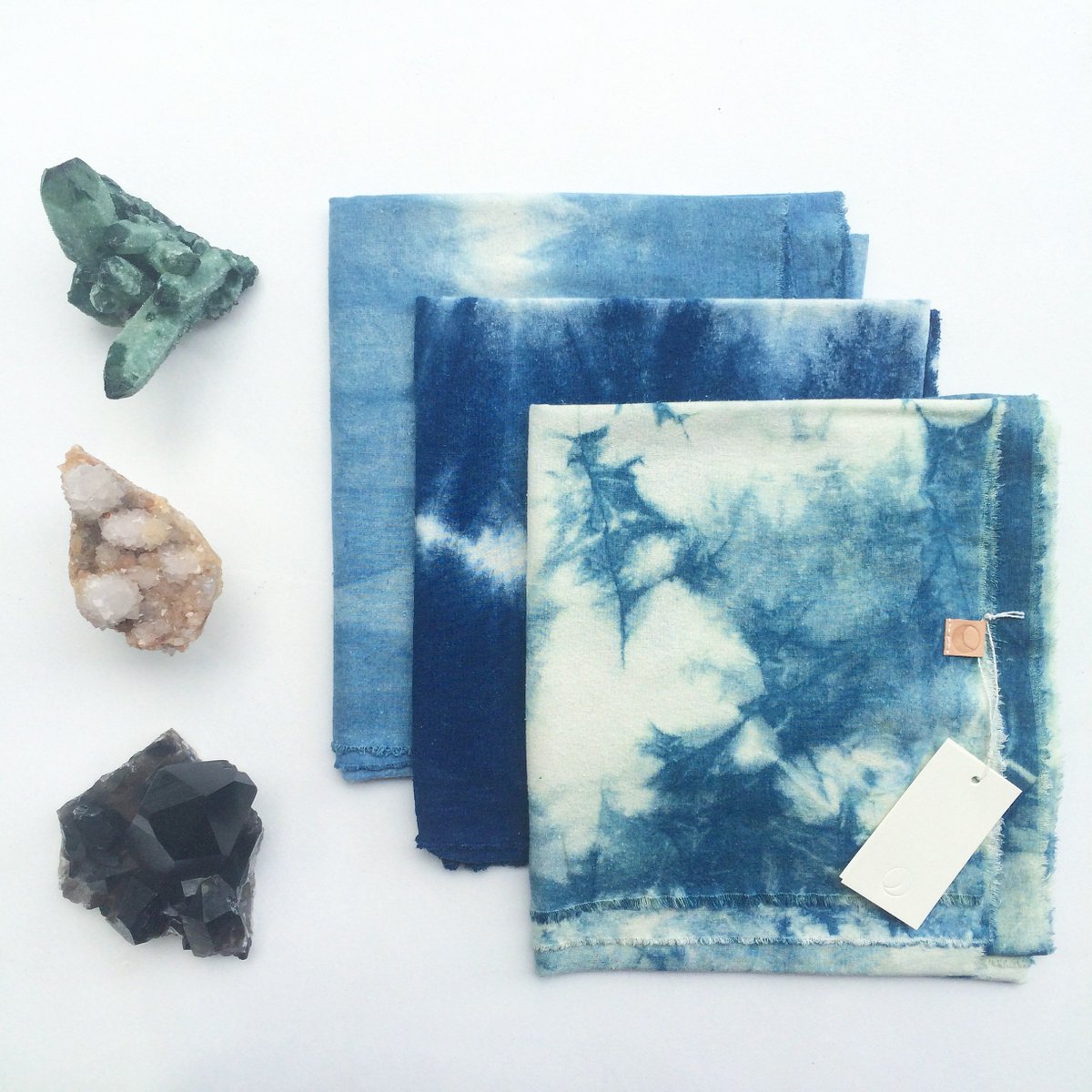 New in! Hand dyed Indigo 100% silk scarves by Annie Axtell to drape oneself in. #newwest