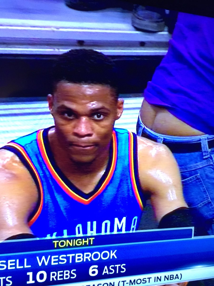 SharriMacShep's tweet photo. Westbrook doesn't 'crack' under pressure! @espn https://t.co/WPujIuNhd1