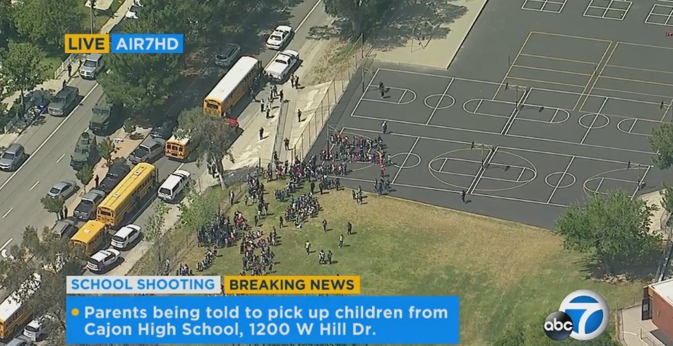 ABC7's tweet photo. .@SBPDChief says two adults are deceased in classroom after shooting at #SanBernardino elementary school https://t.co/TPmlhvfJuV https://t.co/Yv0zgYBAuD
