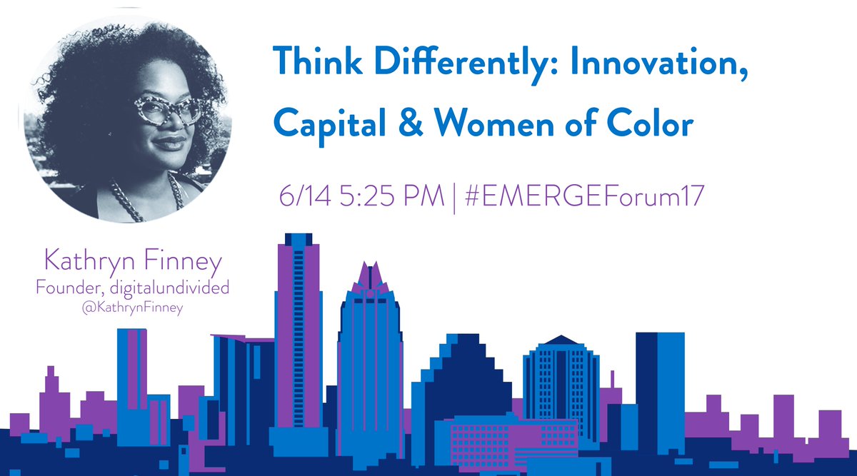 finhealthnet's tweet photo. Hear from @KathrynFinney about the challenges &amp; barriers for women of color in #tech &amp; #finserv at #EMERGEForum17. https://t.co/kz4SF0Y0xy https://t.co/UFtoc79lz9