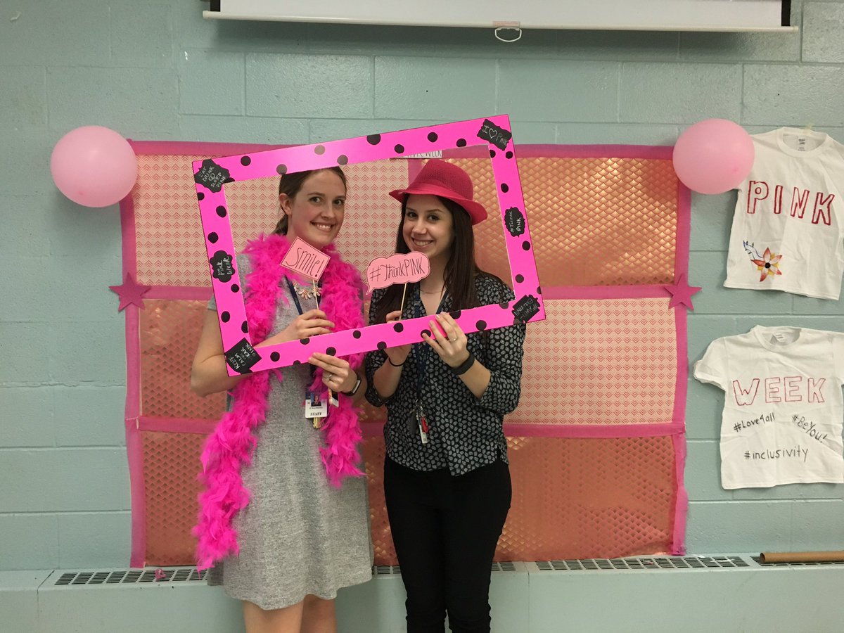 <a href="/BOSSGlenforest/">BOSS Glenforest</a> kicking off pink week with a photo booth and powerful banner! #dayofpink #StandUpPeel <a href="/PeelSchools/">Peel District School Board</a>