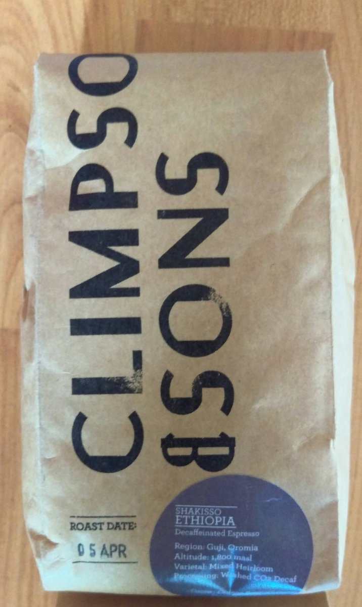 BrianCoffeeSpot's tweet image. New decaf day: a lovely CO2 decaf Ethiopian from @climpsonandsons which went nicely through my Aeropress. More of my @LdnCoffeeFest haul.
