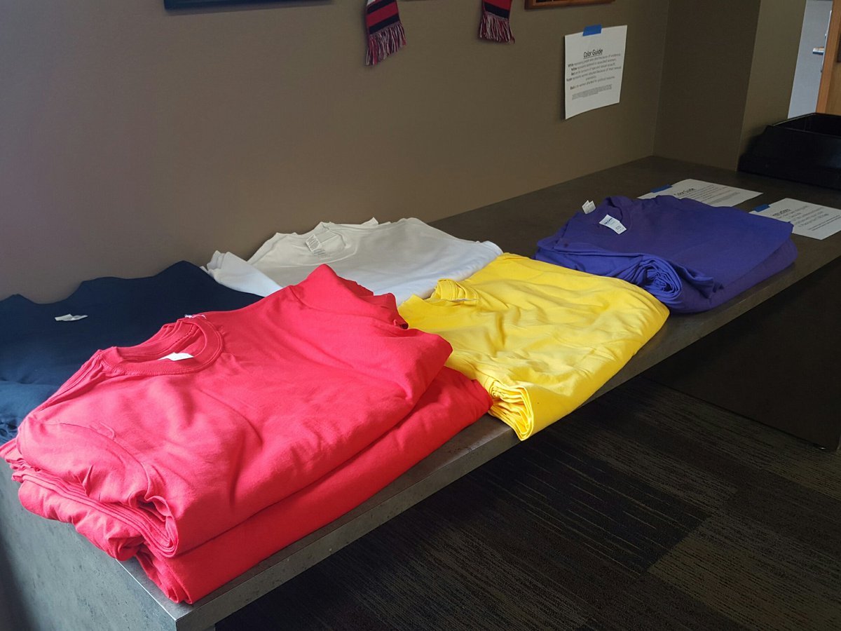 Saints_ResLife's tweet photo. Join us for the Clothesline Project now until 1pm and again at 7pm in the TUB! #SAAM2017 @SMUcampuslife https://t.co/TDYPiSEJqO