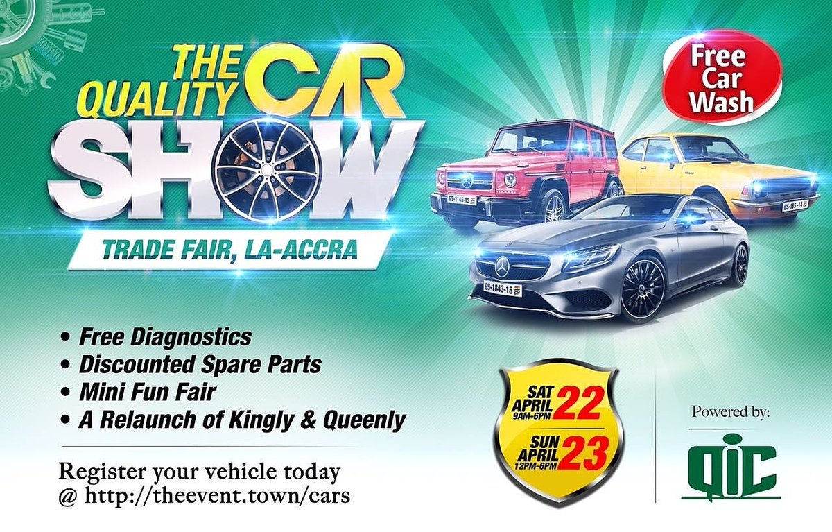 qicghana's tweet image. Countdown13Days more! Quality Car Show 22nd &amp;amp; 23rd of April
#quickasaflash
#protectionsolidasgold
#royalexperience
#theQualitycarshow