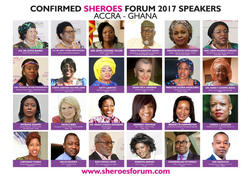 SheroesForum's tweet photo. INT. SHEROES FORUM 2017, ACCRA-GHANA  MAY 25-27, 2017 TANG PALACE HOTEL. BELOW ARE OUR ESTEEMED SPEAKERS &amp; PANELISTS. A MUST-ATTEND EVENT. https://t.co/nnFEHIVORQ