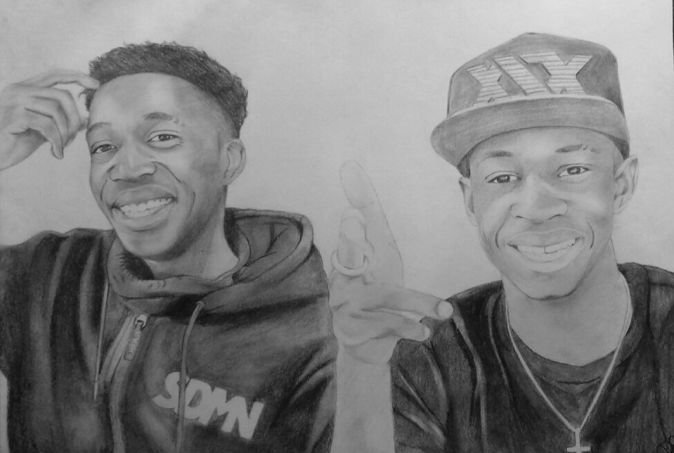 dettidesign's tweet photo. New drawing of @Manny_Official and @Tobjizzle 😊 hope you'll like it 💛 https://t.co/E3sGizPREW