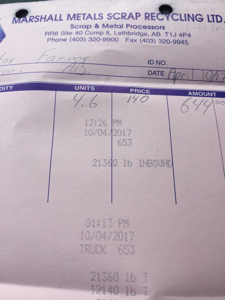 AlvinFrenchAg's tweet photo. How to turn $60000 of parts into $644 #grainfarmerproblems https://t.co/EV9HaWG1Wq