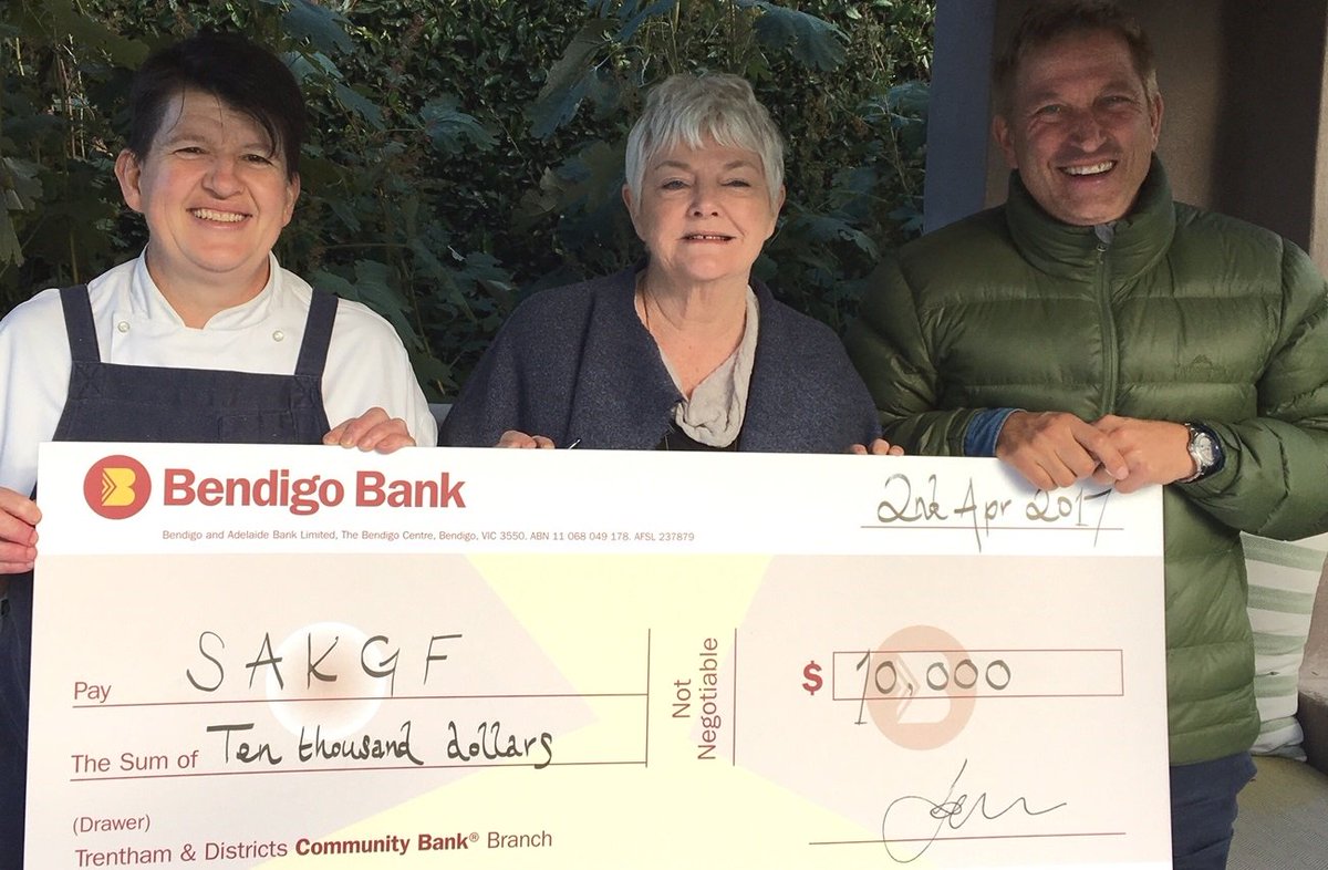 A big thank you for the amazing donation from the <a href="/Melbfoodandwine/">Melbourne Food & Wine</a> lunch with  @duFermier <a href="/GrowCookEat/">Stephanie Alexander</a> at Paul Bangay's stunning Stonefields