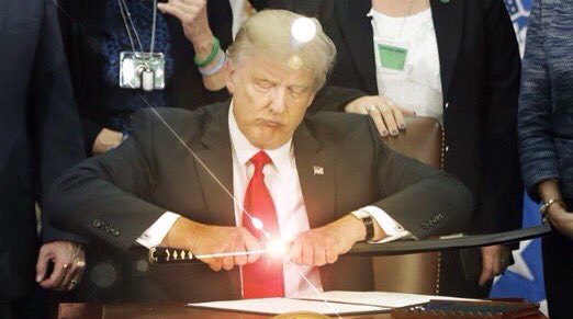 7ensei's tweet photo. Donald trump a shinobi https://t.co/lXdxUickJw