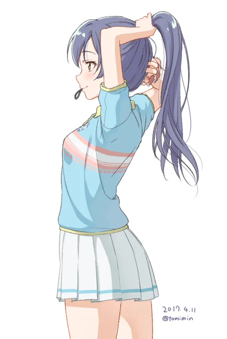 新規SR海未ちゃんにくわえゴムさせてみました 