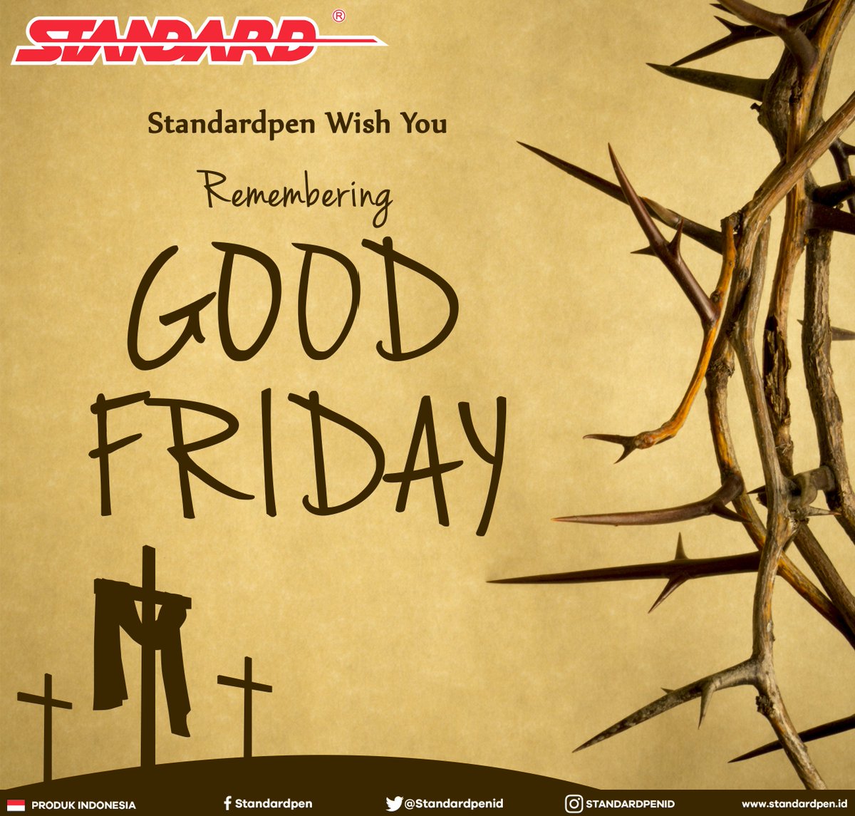 Selamat memperingati hari wafatnya Isa Almasih bagi Sobat Standard yang merayakan . #jumatagung #isaalmasih #standardpen