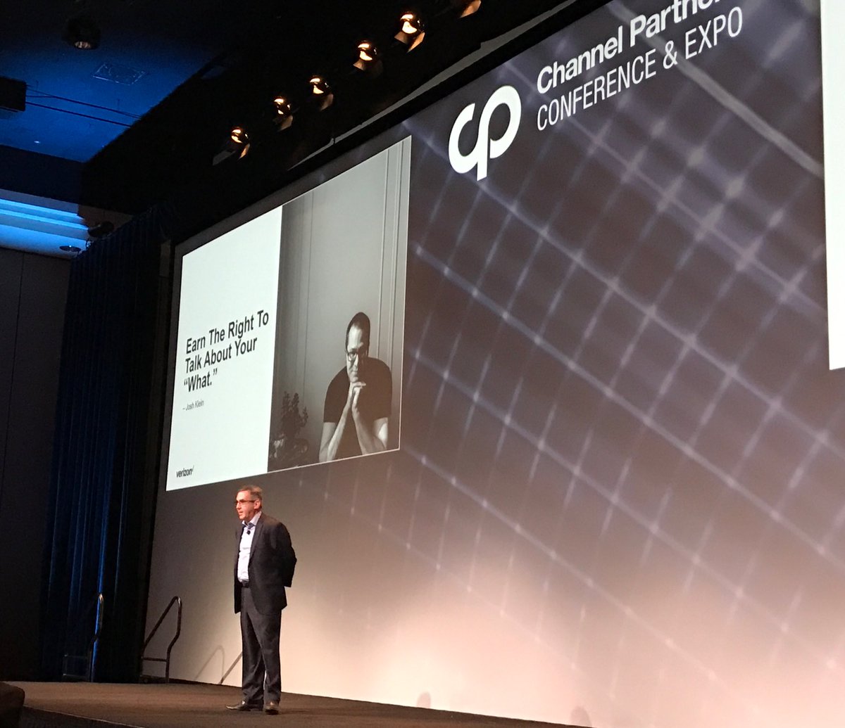 apeyrin's tweet photo. @JoeChuisano #CPExpo Earn the right to talk about your 'What'...See VZ team at Booth718! @channelsmart @BillHooper4 @VZBizMarkets https://t.co/5U2gMqKBBX