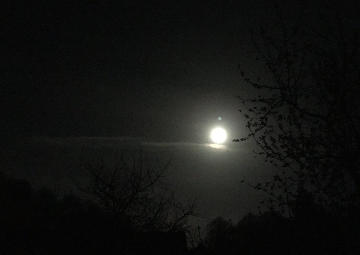 Mooie avond met volle maan. #gasten #genieten mee.