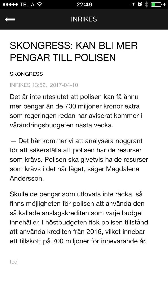 De här två rubrikerna från <a href="/expressen/">Expressen</a> och <a href="/ttnyhetsbyran/">TT Nyhetsbyrån</a> är alltså från samma PK, där Andersson öppnat för att använda anslagskrediten.