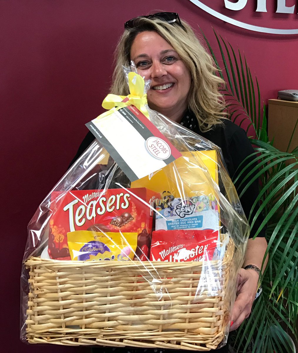 JacobsSteel's tweet image. Jo from our #WestWorthing office on her way to see another happy client, with their Free Hamper of #EasterEggs! #easterpromotion