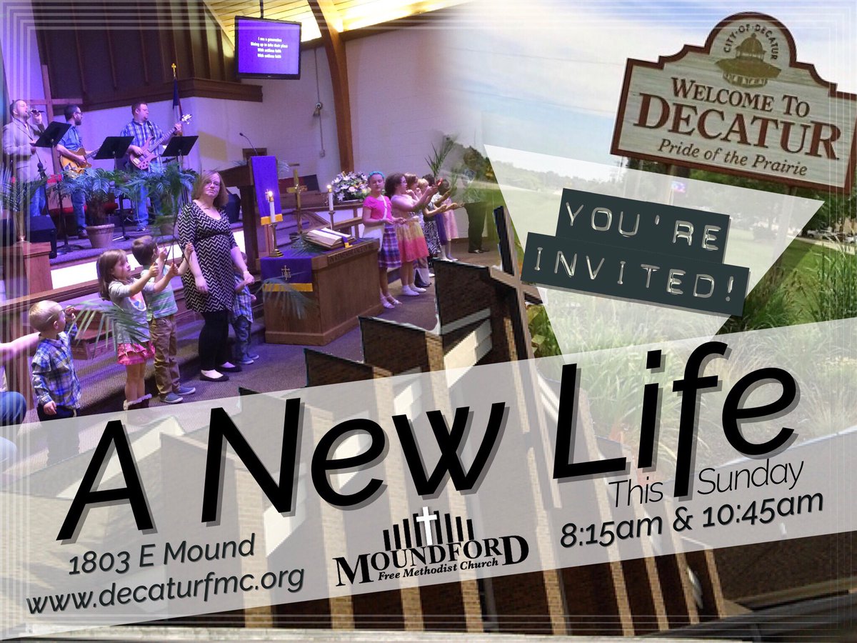 MoundfordFMC's tweet photo. See you #Easter Sunday! #FreeMethodist #DecaturIL #LimitlessDecatur #DecaturCityLimitless #CentralIL #NewLife #Hope #Resurrection https://t.co/NzkPmbMUkO