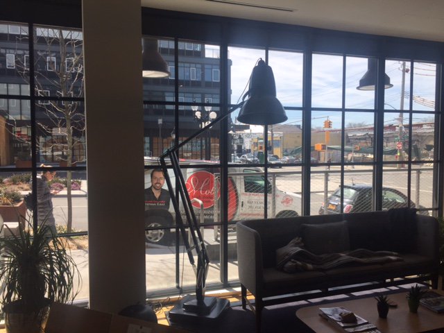 IntMotif's tweet photo. A beautiful, sunny day for an install in Staten Island at new business offices. Call us at 888-55-MOTIF #interiormotif #homedecor https://t.co/s7v4lbVqbh
