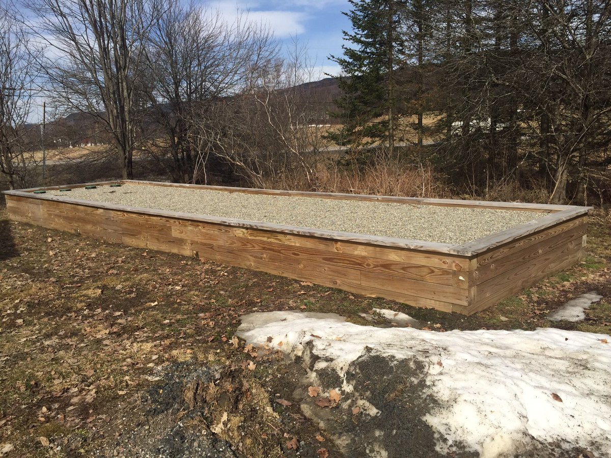 #spring look at one of our #cleanwater bottomless sandfilter #septic designs this afternoon.  Held up great!