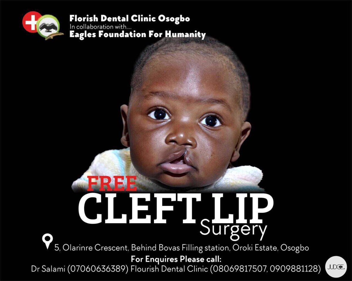 eagles_ffh's tweet photo. #basedonlogistics we need y'all to RT this tweet.. Cos u may b saving a #Life .We r giving  FREE #CleftLip surgery 4 patients. #BBNaija https://t.co/RNjM644zkV
