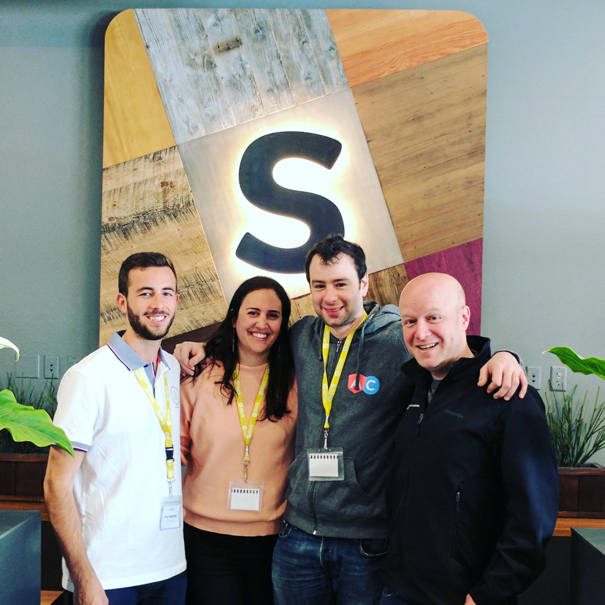 Radotzki's tweet photo. We visited Slack HQ this morning ✌️ @ashevat thanks for the invite @SlackHQ https://t.co/sROrkil07n
