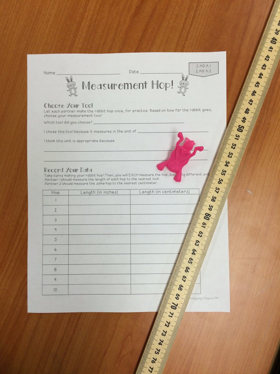 2nd_grade_scots's tweet photo. Measurement Hop @HighElem #inches #centimeters 🐰🐇🐰 https://t.co/tYJICKXLrZ