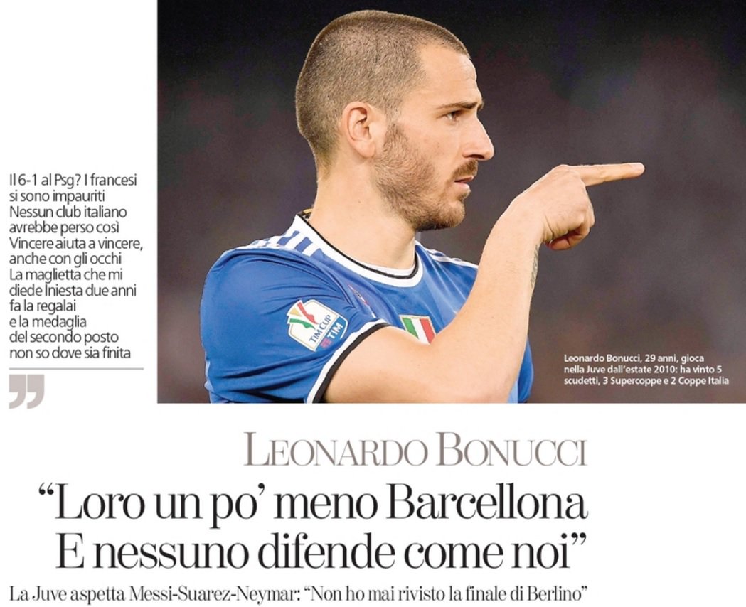 sport4allsport's tweet image. La Stampa
بونوتشي
برشلونة مستواه اقل ولايوجد نادي يدافع مثلنا ، فوز 6-1 على باريس سان جيرمان ؟ لايوجد فريق ايطالي خسر هكذا