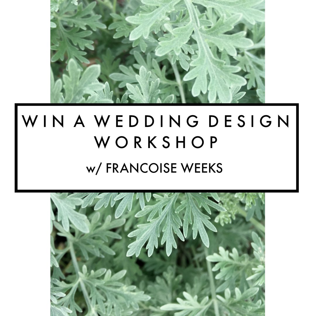 Learn wedding flowers from Botanical Haute Couture designer <a href="/FrancoiseWeeks/">Francoise Weeks</a>! Win a seat in her workshop: botanicalbrouhaha.com/?p=18829
