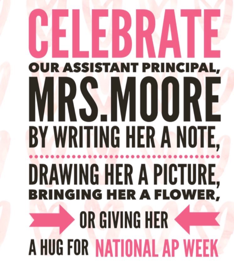 BBESPTO's tweet photo. Let's celebrate Mrs.Moore! #nationalapweek https://t.co/evuNu8iTA9