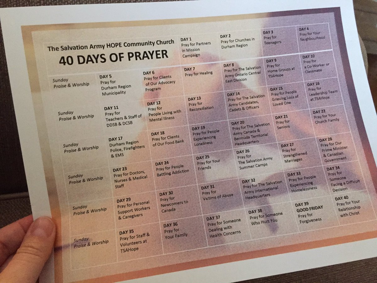 TSAHope's tweet photo. Have you been following along with our #TSAHope40Days of Prayer? If no, why not start this week as part of #HolyWeek https://t.co/FSrogJ2ArS https://t.co/3B6VAcGMLT