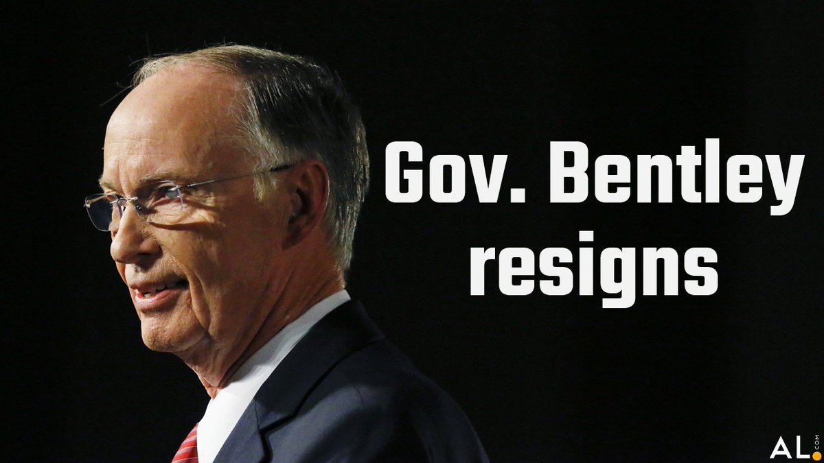 aldotcom's tweet photo. BREAKING: Robert Bentley has resigned as governor of Alabama. https://t.co/4yiLzuzDqN https://t.co/jttifq0gY2