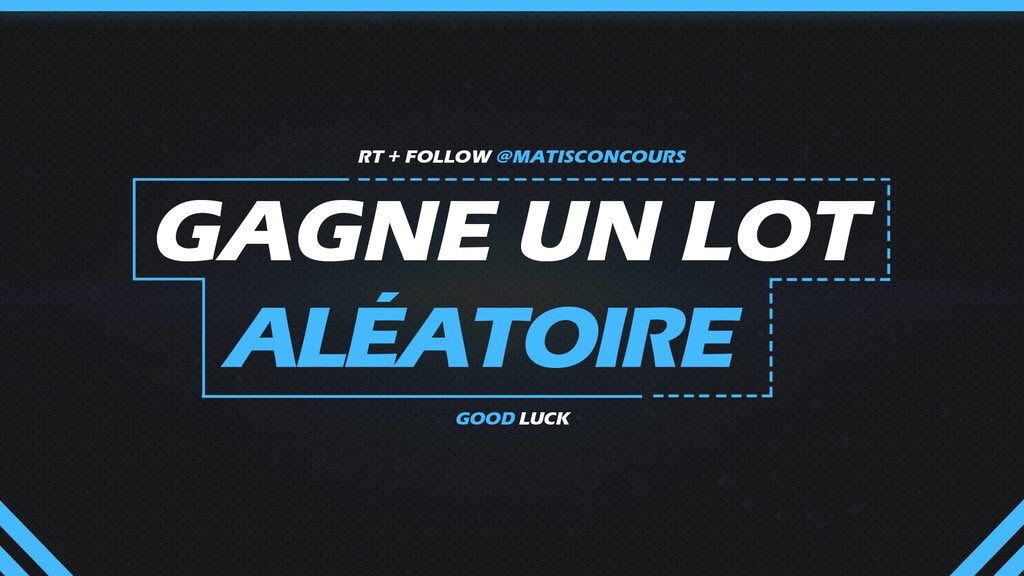 Tisma_RL's tweet image. 🔹#Concours🔹

🎮Gagne Ton Lot Aléatoire🎮

👉 #RT + #Follow @MatisConcours 
@atwayz_concours @TheKidsGaming ❤️

🏁Tas: 2 MIN 🔥 (VITE!)