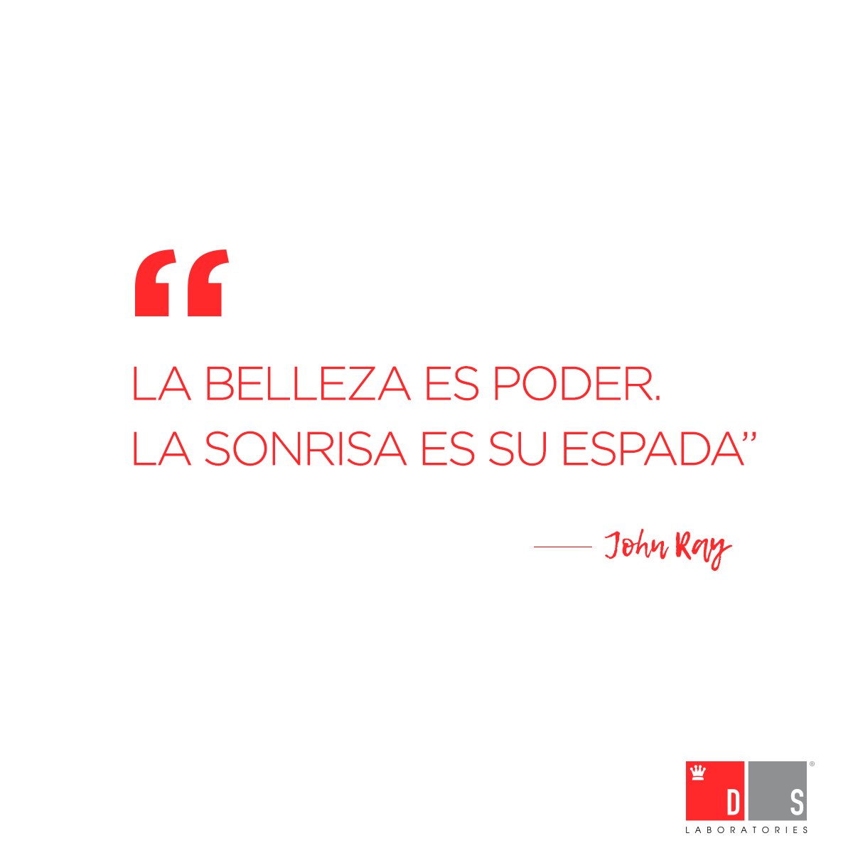DSLabsMX's tweet photo. “La belleza es poder. La sonrisa es su espada”
—John Ray https://t.co/7qQZKSXoBo