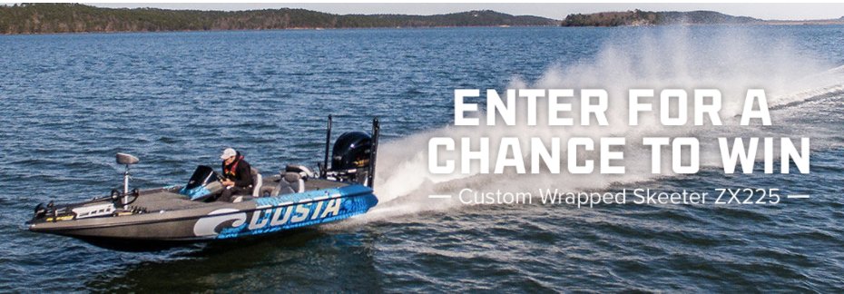 SweepsAdvantage's tweet photo. Start the #summer off right! #Retweet and Enter to Win a custom wrapped bass #boat from Costa! https://t.co/mx07rBwELk #fishing https://t.co/zz7vOglNUg