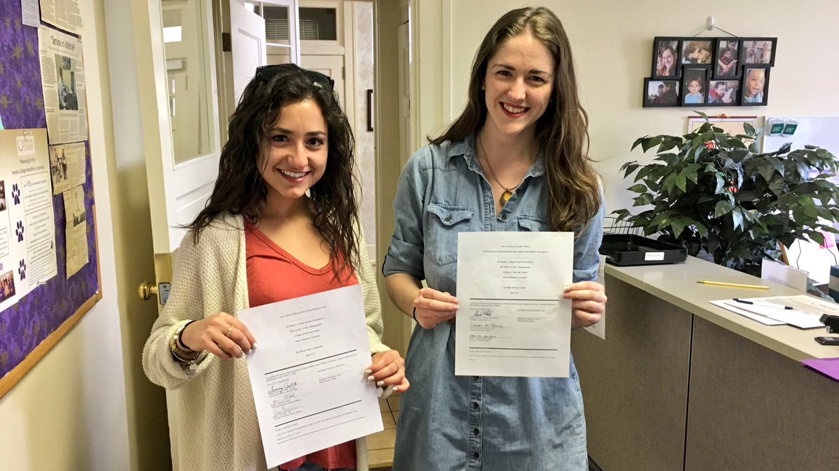 MadisonHonors's tweet photo. Marisa and Haley submitting their Honors projects! https://t.co/1u13hHLKmH