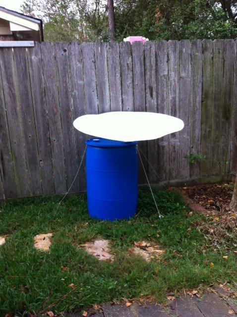 rainsaucers's tweet photo. From customer in SE Texas. Recent floods meant two completely full barrels for use in Spring gardening @txextension @villagecapital @ARCSA3 https://t.co/wx1SeoxlyV