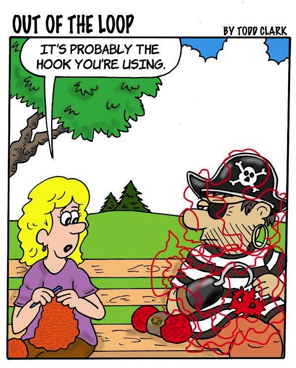 LionBrandYarn's tweet image. #WhenInDoubt blame the hook. #Crochet #CrochetProblems