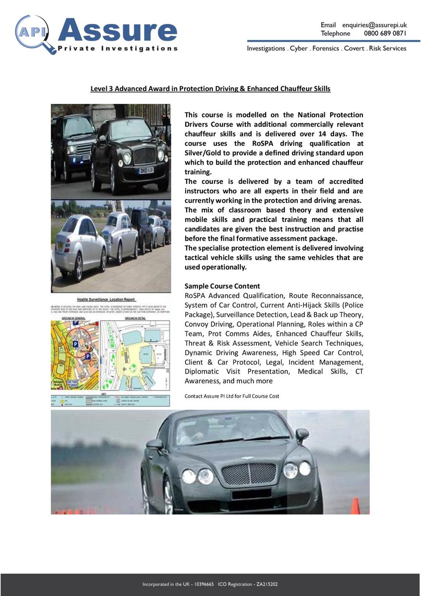 AssurePIUK's tweet photo. Are you a #Chauffeur based in the #UK? We offer the highest levels of #training to the #European market. Call us today for more information https://t.co/94RFro0yek