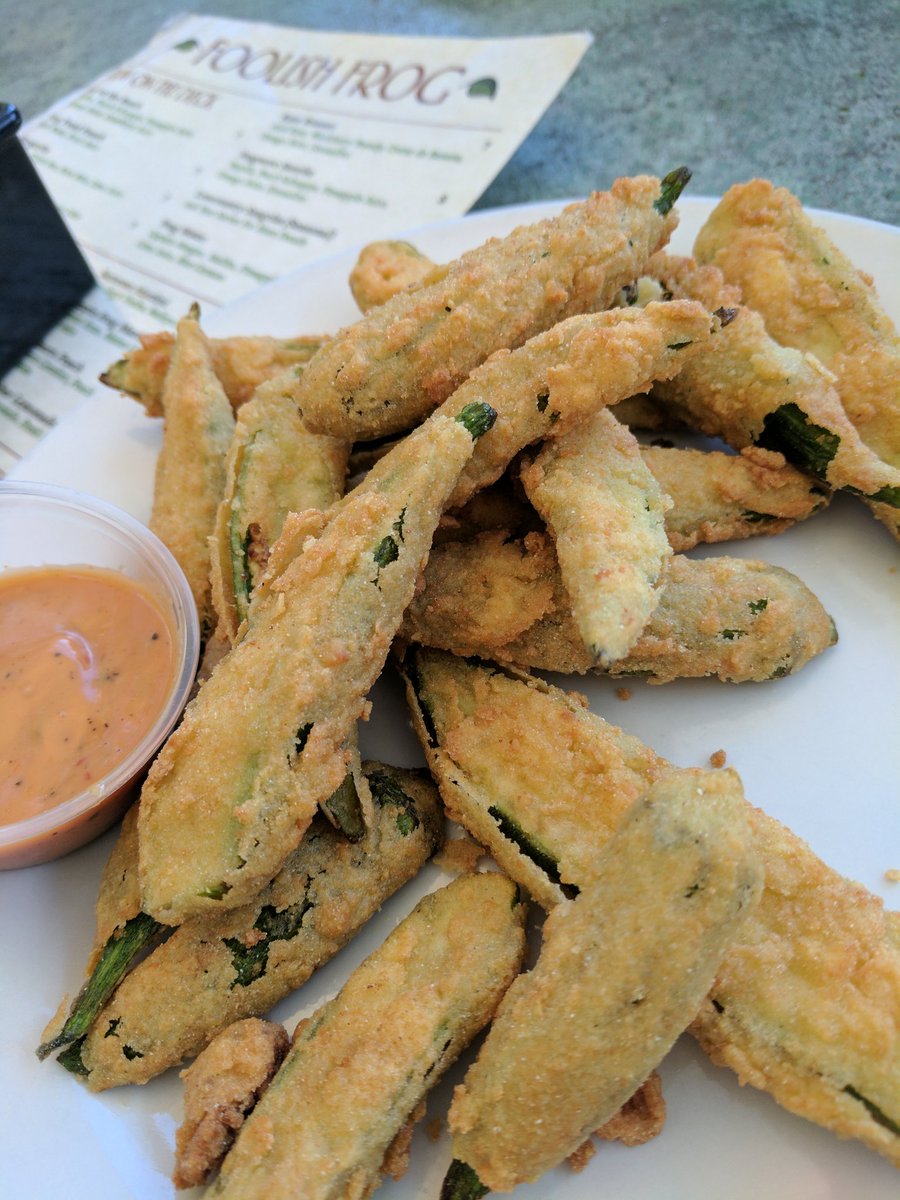 SCMornings's tweet photo. Best okra ever Foolish Frog #StHelenaSC #Lowcountry #YUM https://t.co/sO1hYlPb6g
